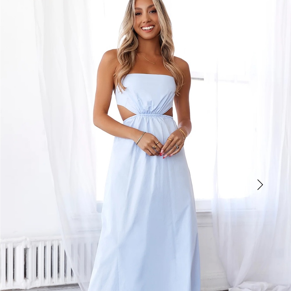 NWT Hello Molly light blue cutout dress